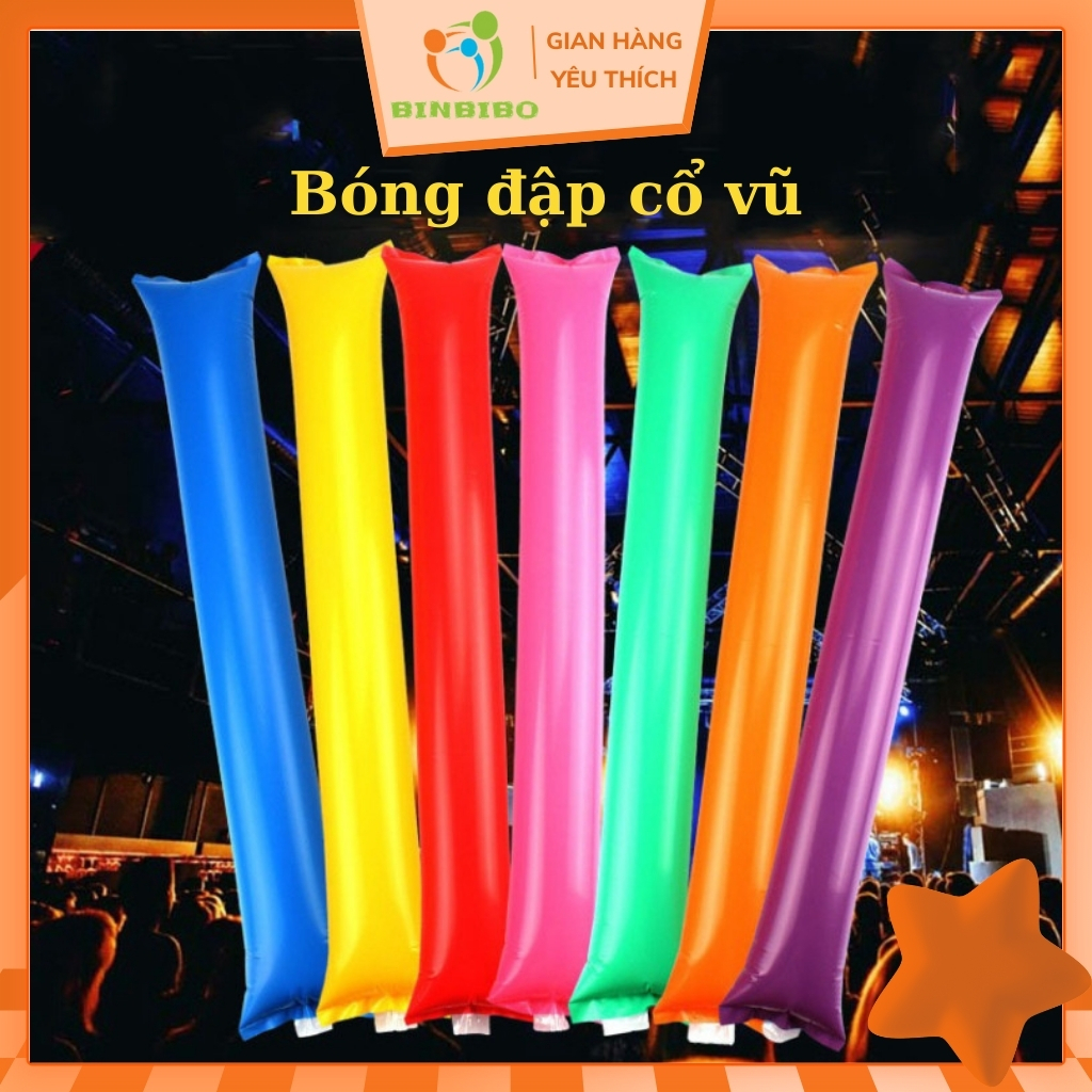 (Combo 10 đôi) Bóng đập cổ vũ dùng trong tổ chức sự kiện đêm hội nhiều màu sắc - binbibo