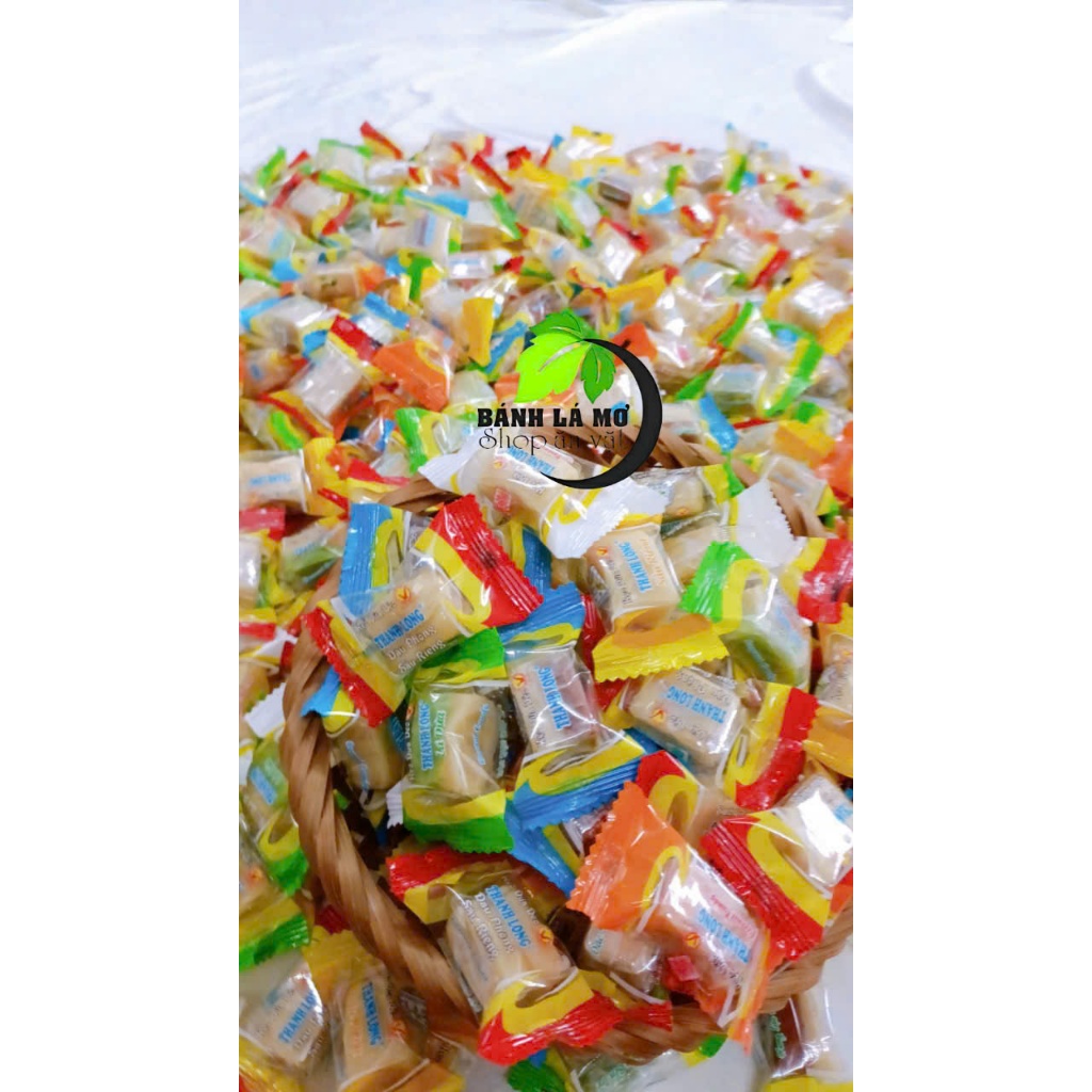 Kẹo dừa dẻo thập cẩm nhiều vị Thanh Long túi 500gr- Đặc Sản Bến Tre Shop