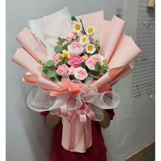[HCM] Bó hoa hồng len, quà tặng 20/10