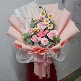 [HCM] Bó hoa hồng len, quà tặng 20/10