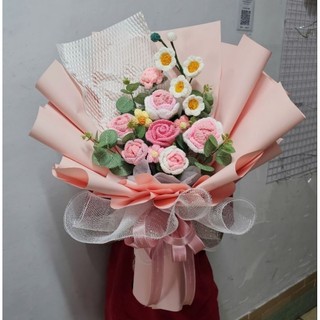 [HCM] Bó hoa hồng len, quà tặng 20/10