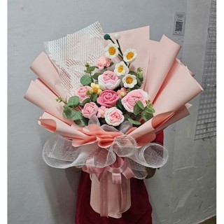 [HCM] Bó hoa hồng len, quà tặng 20/10