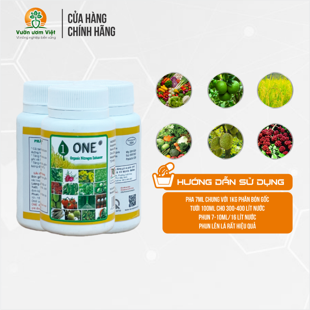 Phân bón vi lượng ONE - tăng hiệu lực phân bón, kích thích rễ lá phát triển, giải độc hữu cơ - 100ml