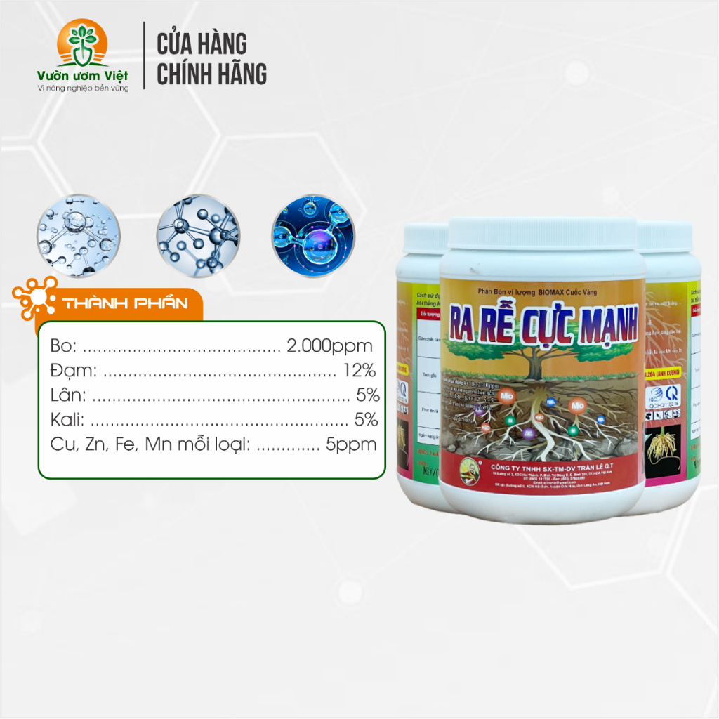 Phân bón Ra Rễ Cực Mạnh - hồi sinh bộ rễ, kích thích ra rễ mới, tăng sức đề kháng chống ngập úng
