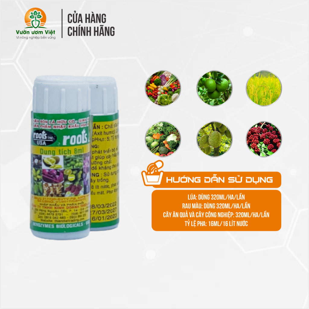 [Mua nhiều giảm] Roots 2 - kích thích ra rễ cực mạnh, cải tạo đất trồng, tăng sức đề kháng - 8ml