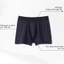 Quần lót nam 100% cotton Gunze YV0081 dáng đùi, kháng khuẩn, thấm hút mồ hôi chính hãng Nhật Bản
