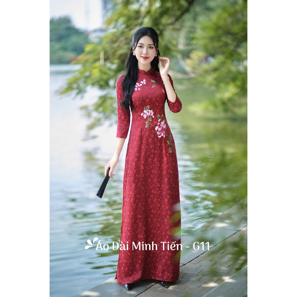 Áo Dài Chất Liệu Gấm Hoa Cao Cấp Hàng Thêu và May Thủ Công Tỉ Mỉ - Mã ...