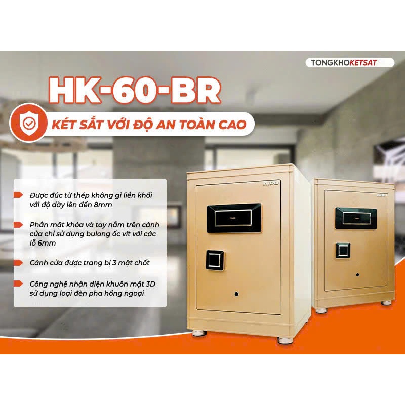 Két sắt nhập khẩu Aifeibao dòng BR thông minh nhận diện khuôn mặt có tính năng kết nối qua điện thoại