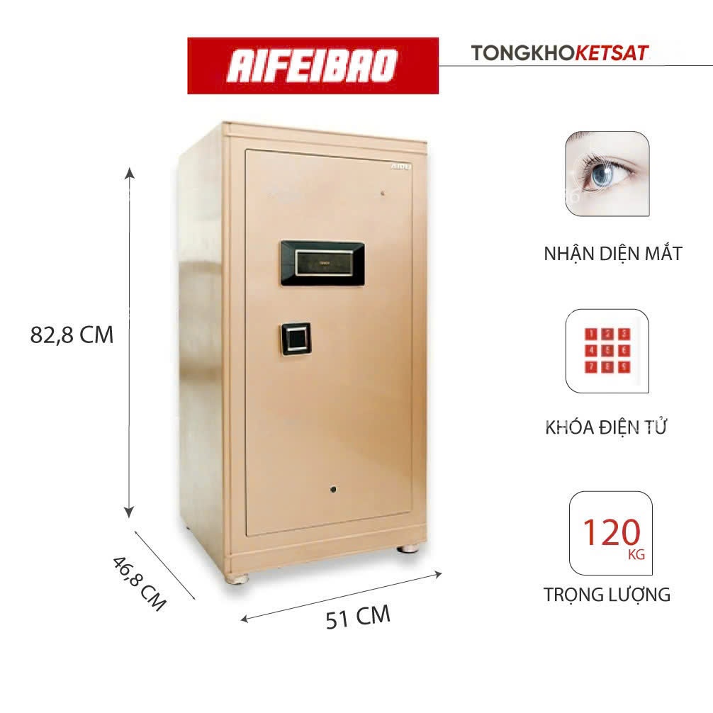 Két sắt nhập khẩu Aifeibao dòng BR thông minh nhận diện khuôn mặt có tính năng kết nối qua điện thoại