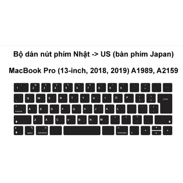 Decal dán nút phím , skin trang trí nút phím MacBook Pro A1989, A2159 (13-inch, 2018, 2019) Nhật -> US (bàn phím Japan)