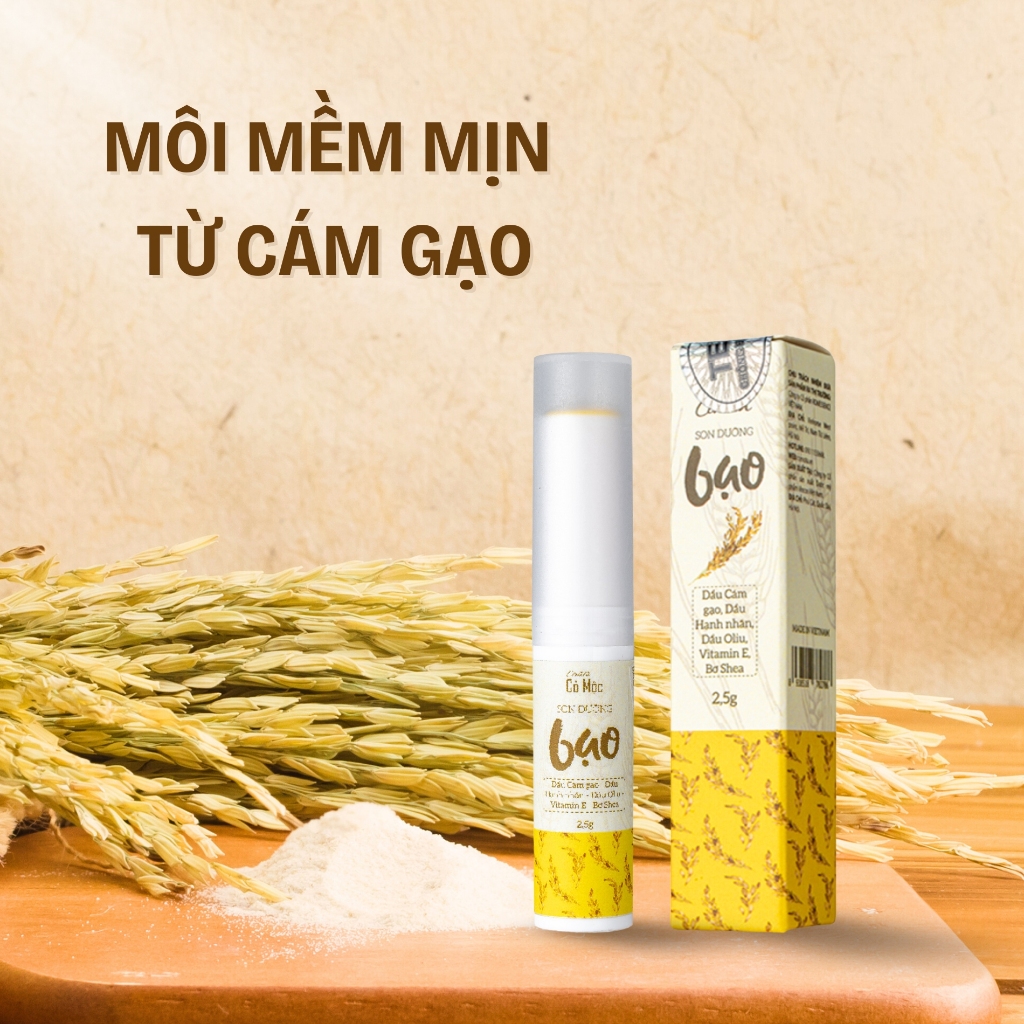 Ảnh Son Dưỡng Gạo Cao Cấp Cenota Cỏ Mộc Dưỡng Ẩm, Làm Mềm Và Mờ Thâm Môi 2.5g 4