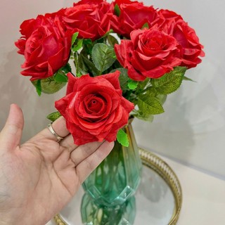 Hoa Giả- Hoa Hồng Cánh Xoắn 1 Bông 47cm Decor Nhà Cửa, Văn Phòng Siêu Xinh