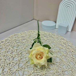 Hoa Giả- Combo 5 Hoa Hồng Cánh Xoắn 1 Bông 47cm Decor Nhà Cửa, Văn Phòng Siêu Xinh