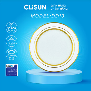 Đèn Downlight Âm Trần CLISUN | Đèn Chống Ẩm LED DD10 3 Chế Độ Màu Siêu Mỏng Tiết Kiệm Điện Tuổi Thọ Cao 30000H 10W