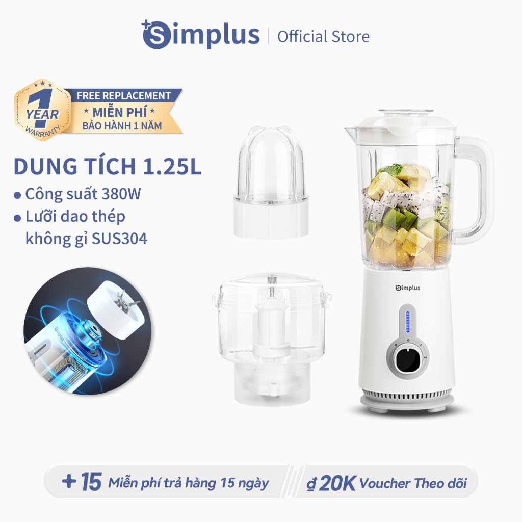 Product image Simplus Máy Xay Sinh Tố Đa Chức Năng Dung Tích 1.25L LLJH005