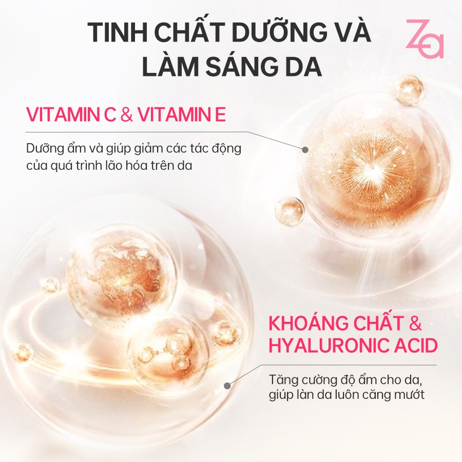 Za Kem Lót Trang Điểm SPF Kiềm Dầu Nâng Tone Dưỡng Da 1.5g