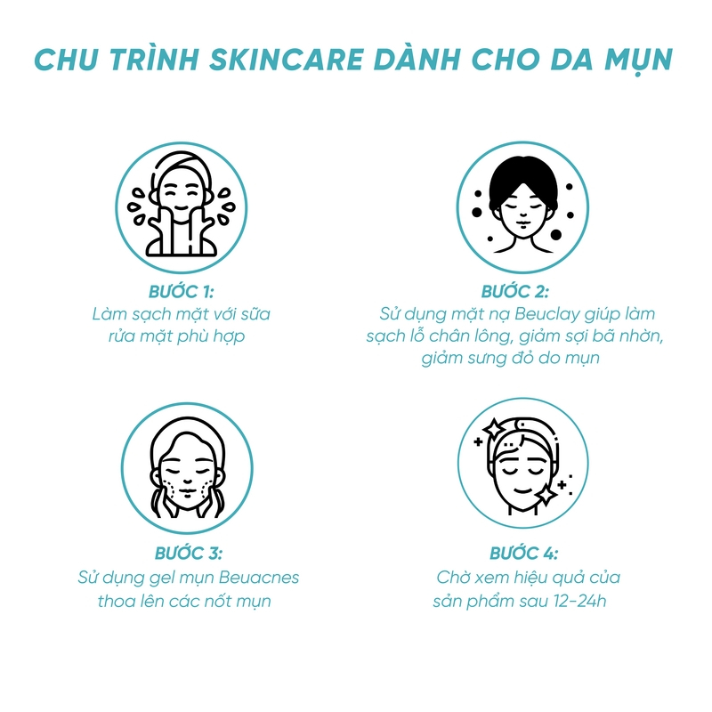 Ảnh Combo Mặt nạ đất set Beuclay 70g + Gel giảm mụn nhanh 24h Beuacnes plus 15g 1