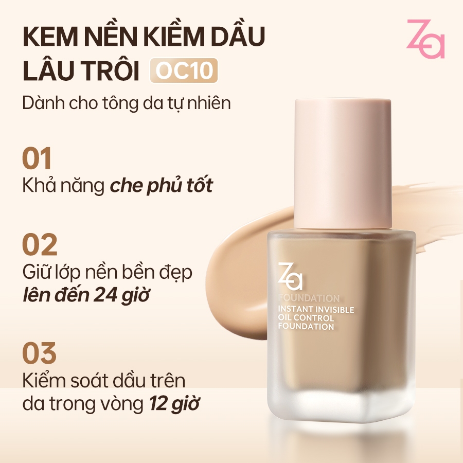 Bộ Trang Điểm Cho Lớp Nền Thông Thoáng Lâu Trôi Za