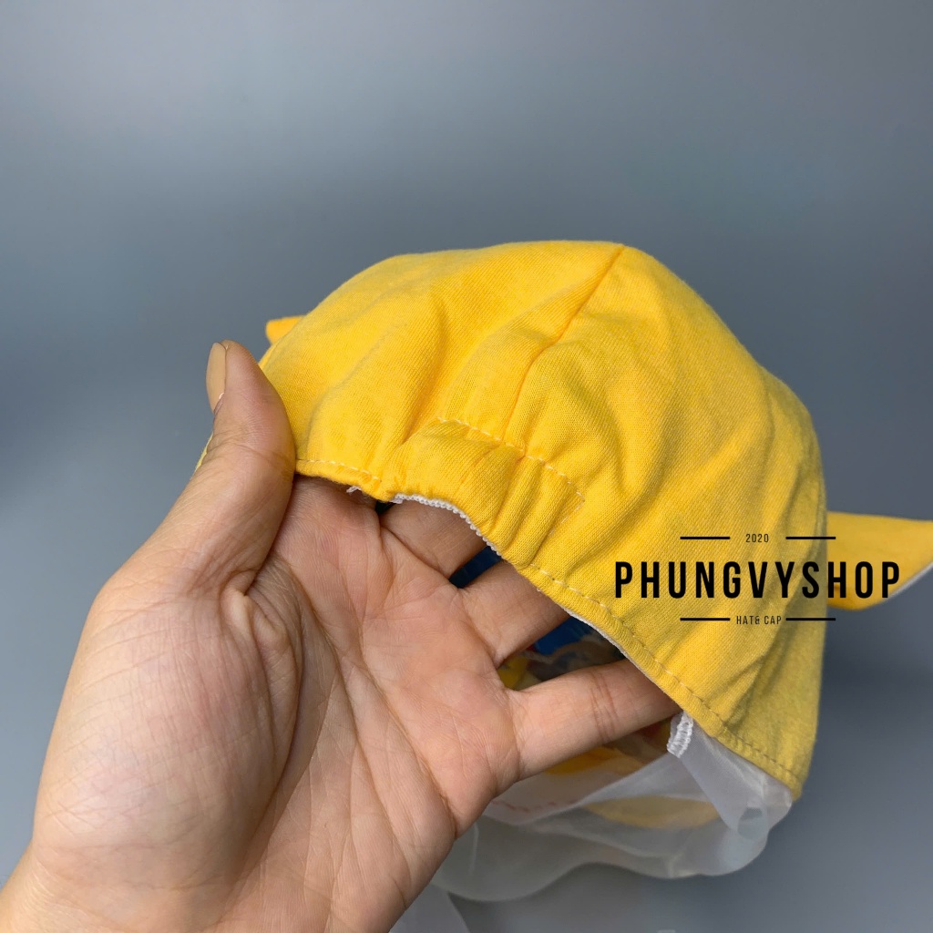 Dưới 2 tuổi/ Mũ cho bé có khăn voan cản gió che bụi bé sơ sinh trai gái phungvyshop- nón BO KET nhí VON THỎ RABBITVON