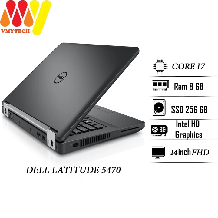 Laptop Dell Latitude 5470, core i7 ram 8gb, SSD 256gb, màn hình 14inch FHD, máy tính xách tay cũ giá rẻ