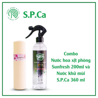 Combo Xịt khử mùi S.P.Ca 360ml + Nước hoa xịt phòng Sunfresh 200ml làm thơm không khí - SPCa000079