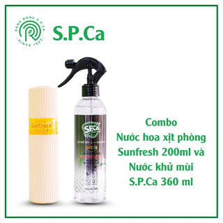 Combo Xịt khử mùi S.P.Ca 360ml + Nước hoa xịt phòng Sunfresh 200ml làm thơm không khí - SPCa000079