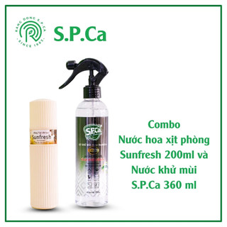 Combo Xịt khử mùi S.P.Ca 360ml + Nước hoa xịt phòng Sunfresh 200ml làm thơm không khí - SPCa000079