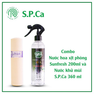 Combo Xịt khử mùi S.P.Ca 360ml + Nước hoa xịt phòng Sunfresh 200ml làm thơm không khí - SPCa000079