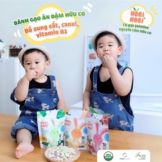 Bánh gạo ăn dặm hữu cơ Nobi Nobi 15g cho bé từ 8 tháng