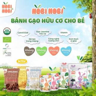 Bánh gạo ăn dặm hữu cơ Nobi Nobi 15g cho bé từ 8 tháng