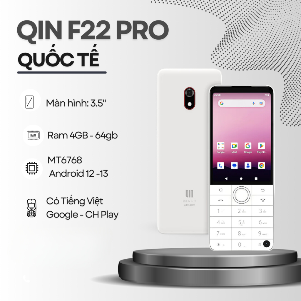 Qin F22 Pro 2024 New Fullbox Full Google, Ch Play đầy đủ, bàn phím T9 ...