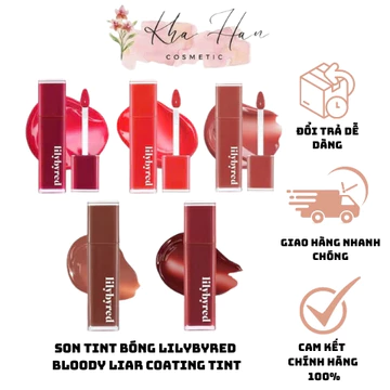 Son Lilybyred Bloody Liar Coating Tint hiệu ứng môi căng bóng .mềm mại xinh xắn