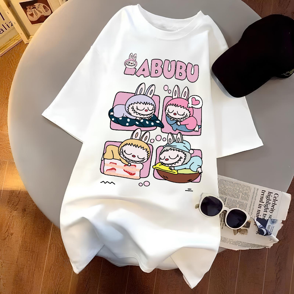 Áo phông labubu ngủ cho bé gái size đại BEESHOP H25028