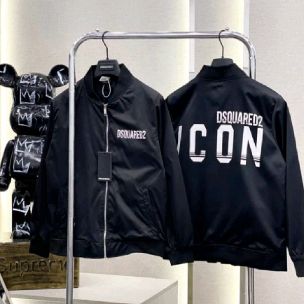 Áo Khoác Bomber Gió In Chữ DSQ Icon Hàng 2 Lớp - Áo Khoác Bomber Gió Nam Nữ Phong Cách Boy Phố Hot Trend 2024.