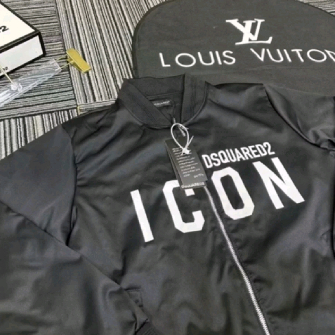 Áo Khoác Bomber Gió In Chữ DSQ Icon Hàng 2 Lớp - Áo Khoác Bomber Gió Nam Nữ Phong Cách Boy Phố Hot Trend 2024.