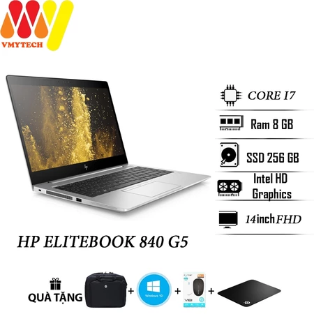 Laptop HP Elitebook 840 G5, HP 840 G4 giá rẻ, dùng văn phòng, Màn 14 FHD, Ram 8GB, core i7,ổ cứng SSD 256GB,lướt zin 99%