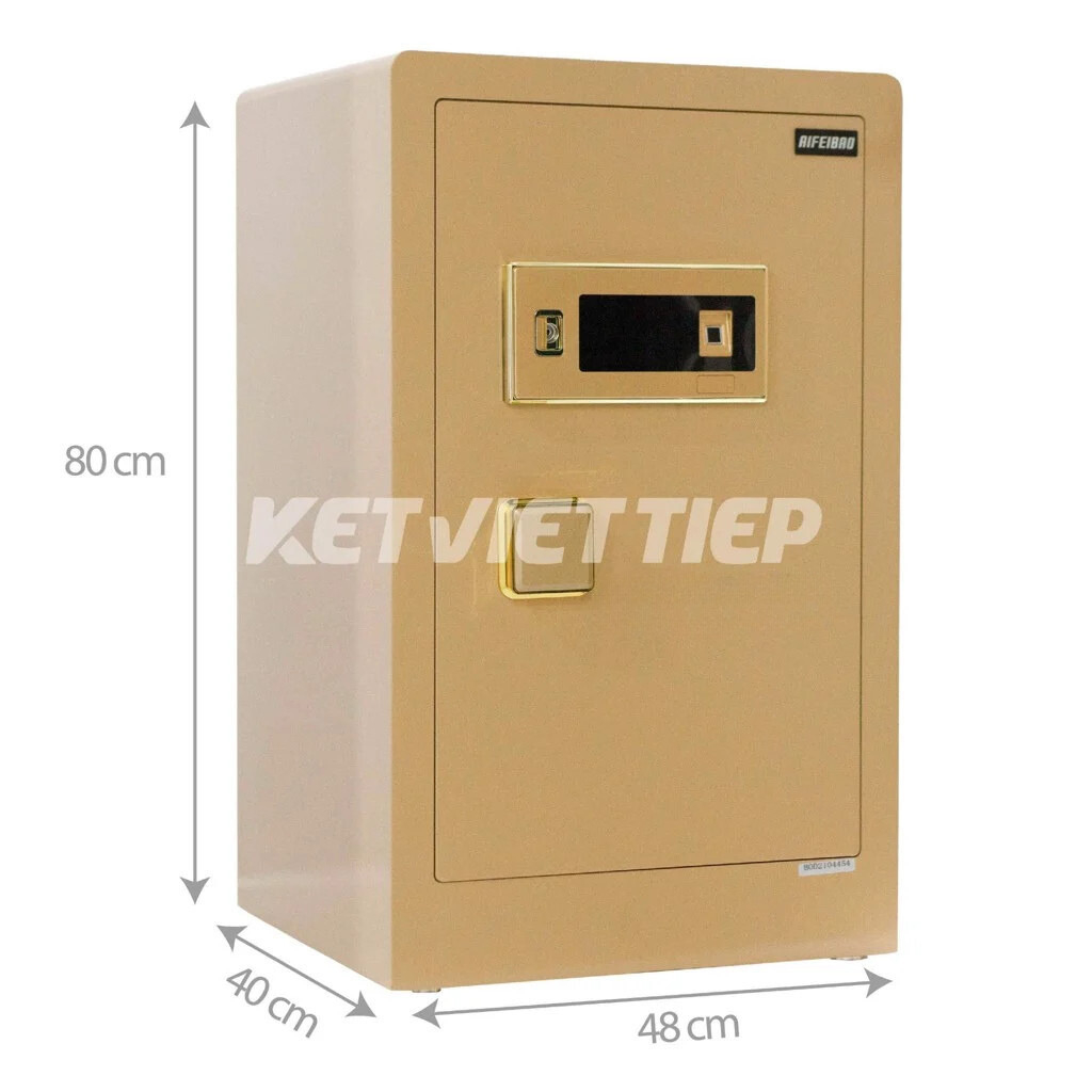 Két Sắt Vân Tay Điện Tử Aifeibao màu vàng gold bọc da cao cấp chống trộm vượt trội