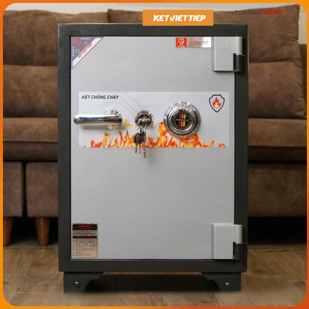 [HÀNG CHÍNH HÃNG] KÉT SẮT VIỆT TIỆP KVT124KC KHÓA CƠ ĐỔI MÃ