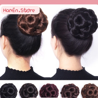 Búi tóc giả thời trang Trung Niên-Búi hoa không đính đá CAO CẤP HaminStore