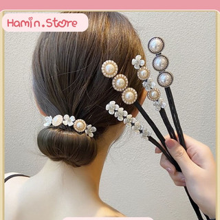 Dây buộc tóc ngọc trai giả thanh lịch trẻ trung cho nữ-Dụng cụ búi tóc hottrend HaminStore