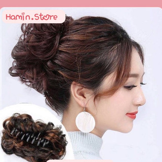 Tóc giả búi kẹp xoăn thời trang Hàn Quốc HaminStore