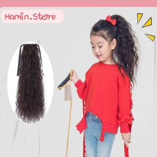 Tóc Giả Bé Gái - Tóc Cột Đuôi Uốn Xù Mì Ngắn Dành Cho Bé Gái HaminStore