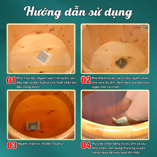 Thảo dược ngâm chân - giảm đau khớp,tê bì,thải độc cơ thể, khử mồ hôi chân, giúp ngủ ngon túi 20 lọc
