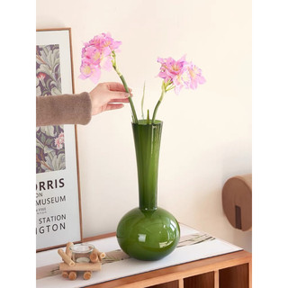 (Giá dùng thử) Bình/ Lọ Cắm Hoa Thủy Tinh Cổ Cao Phong Cách Nghệ Thuật Bắc Âu Trang Trí Decor Nhà