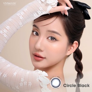 VIVIMOON lens cận 1 ngày Circle Black, kính áp tròng khóa ẩm màu đen tự nhiên (Giá 1 chiếc-1 bên mắt, x2 để mua 1 đôi)