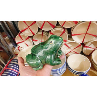 Chú Ếch Xanh Gốm 2 Màu Đứng/Ngồi - Trang Trí Tiểu Cảnh - Sân Vườn - Gốm Lái Thiêu - Gốm Bình Dương