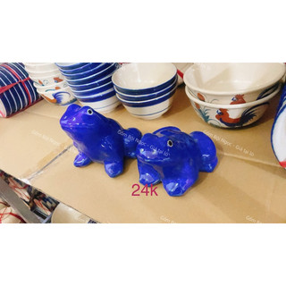 Chú Ếch Xanh Gốm 2 Màu Đứng/Ngồi - Trang Trí Tiểu Cảnh - Sân Vườn - Gốm Lái Thiêu - Gốm Bình Dương