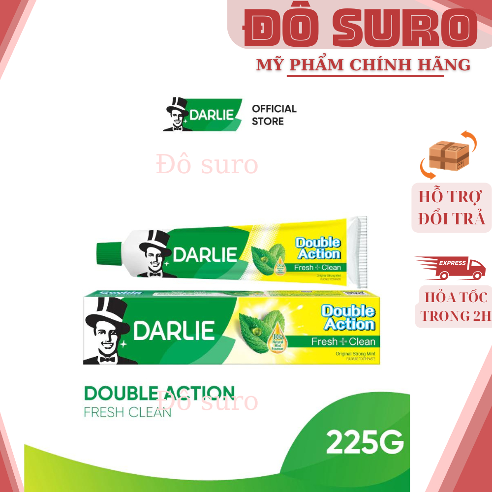 Kem đánh rằng ông già, kem DARLIE DOUBLE ACTION HƯƠNG BẠC HÀ 225g/ tuýp