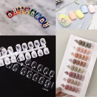 Móng mẫu vuông hàn quốc không gờ dùng tập vẽ - set 10 vỉ 240 móng