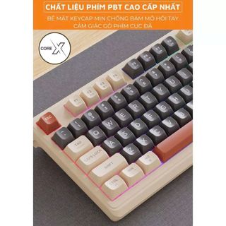 Bộ Bàn Phím Không Dây Bluetooth M96 LED 7 Màu Có Màn Hình, Phím PBT Cao Cấp, Gõ Êm Chống Ồn